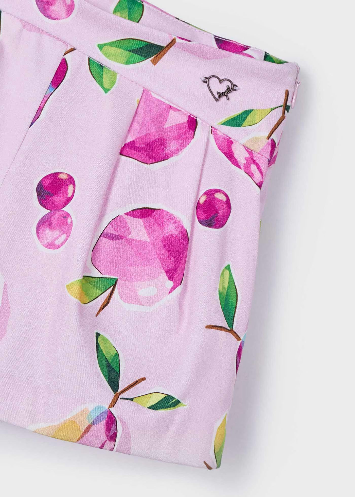 Falda Short Estampada Malva
