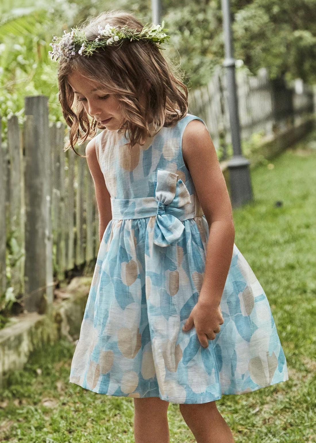 Vestido Lino Eco Celeste