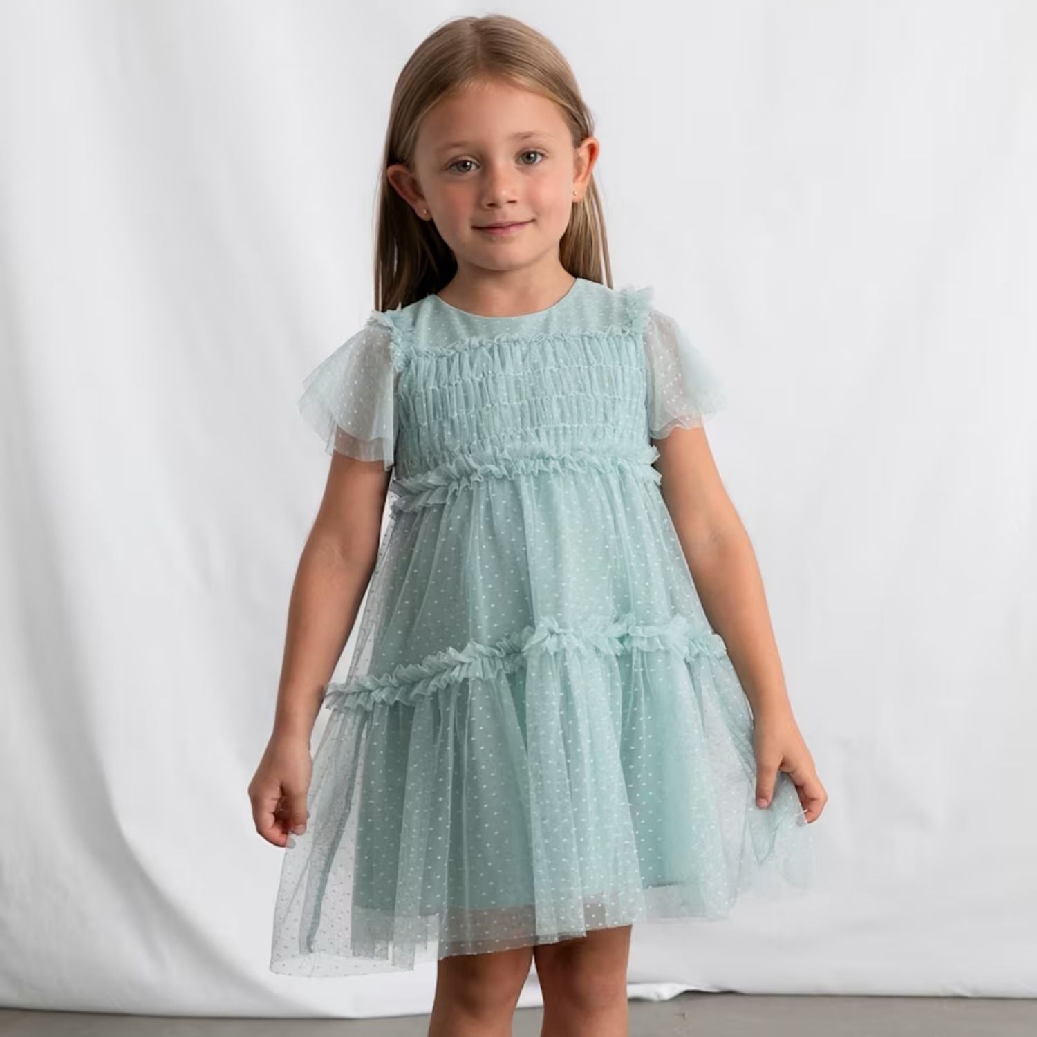 Vestido Tul Plumeti Lago
