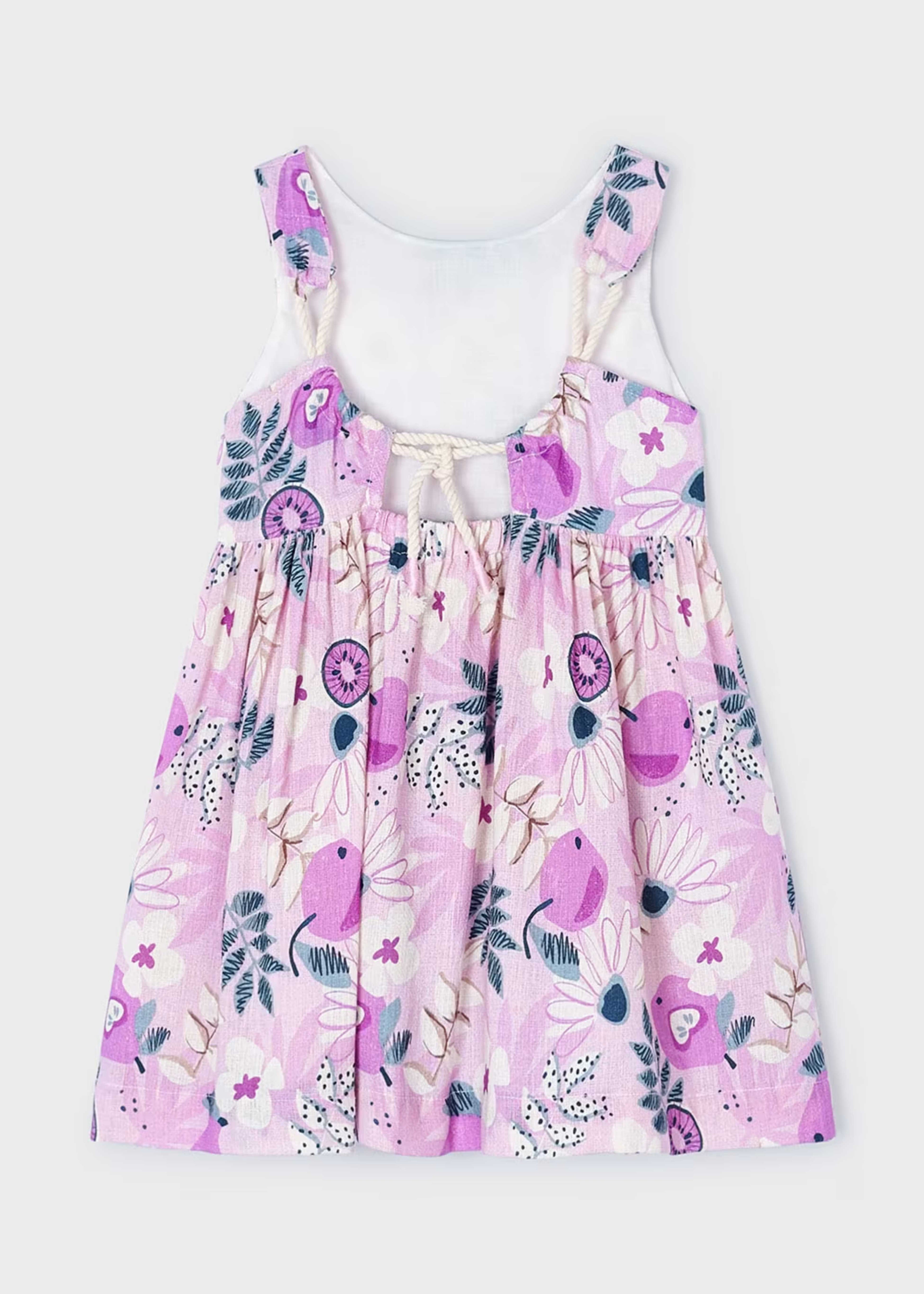 Vestido Estampado Malva Niña