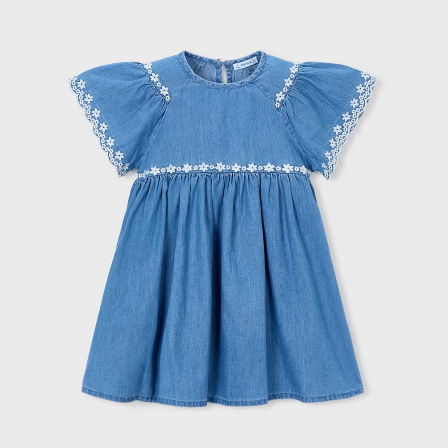Vestido Bordado Denim