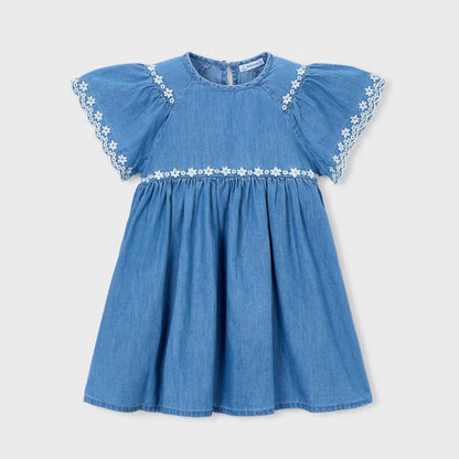 Vestido Bordado Denim