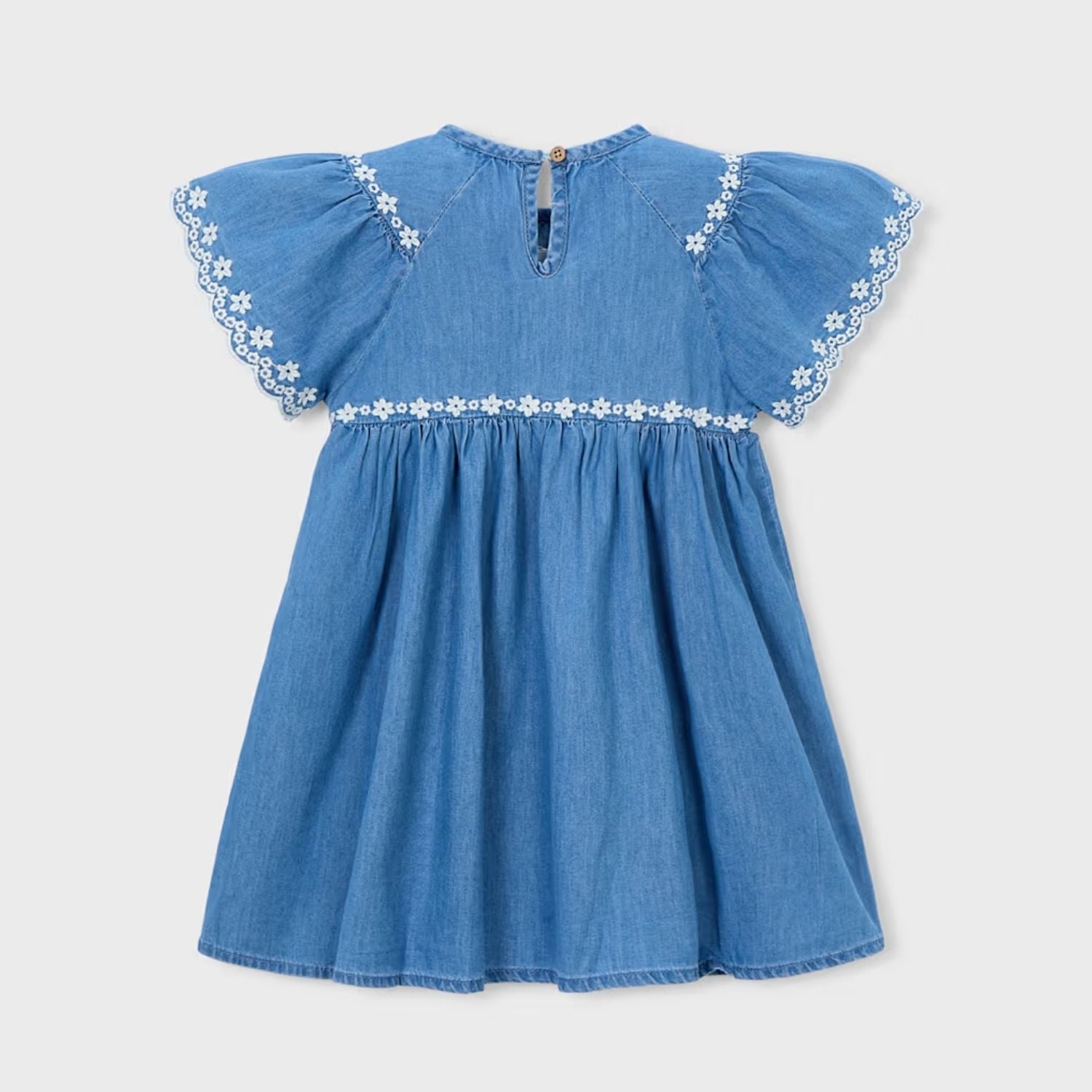 Vestido Bordado Denim