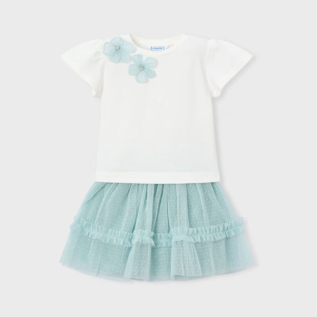 Set Camiseta &amp; Falda Tul Nature Daisy Lago