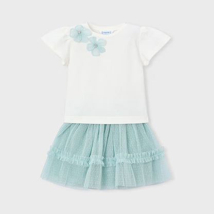 Set Camiseta &amp; Falda Tul Nature Daisy Lago