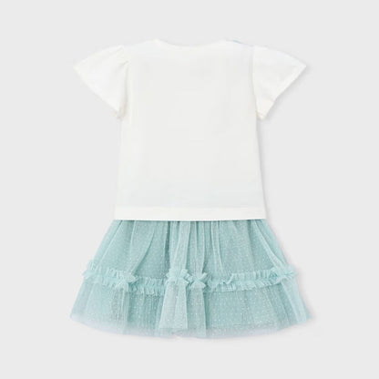 Set Camiseta &amp; Falda Tul Nature Daisy Lago