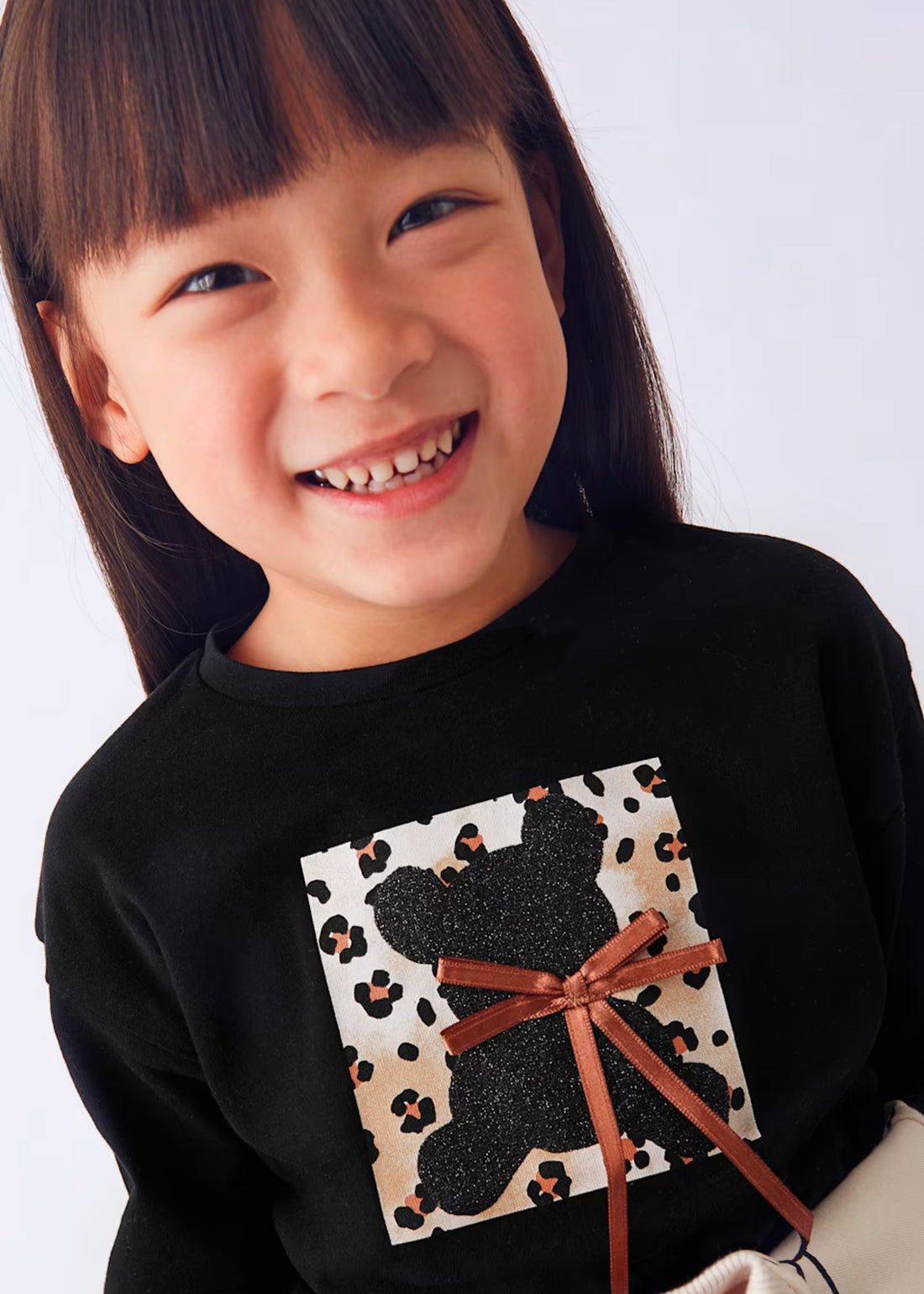 Camiseta Little Bear Negro 100% Cotton