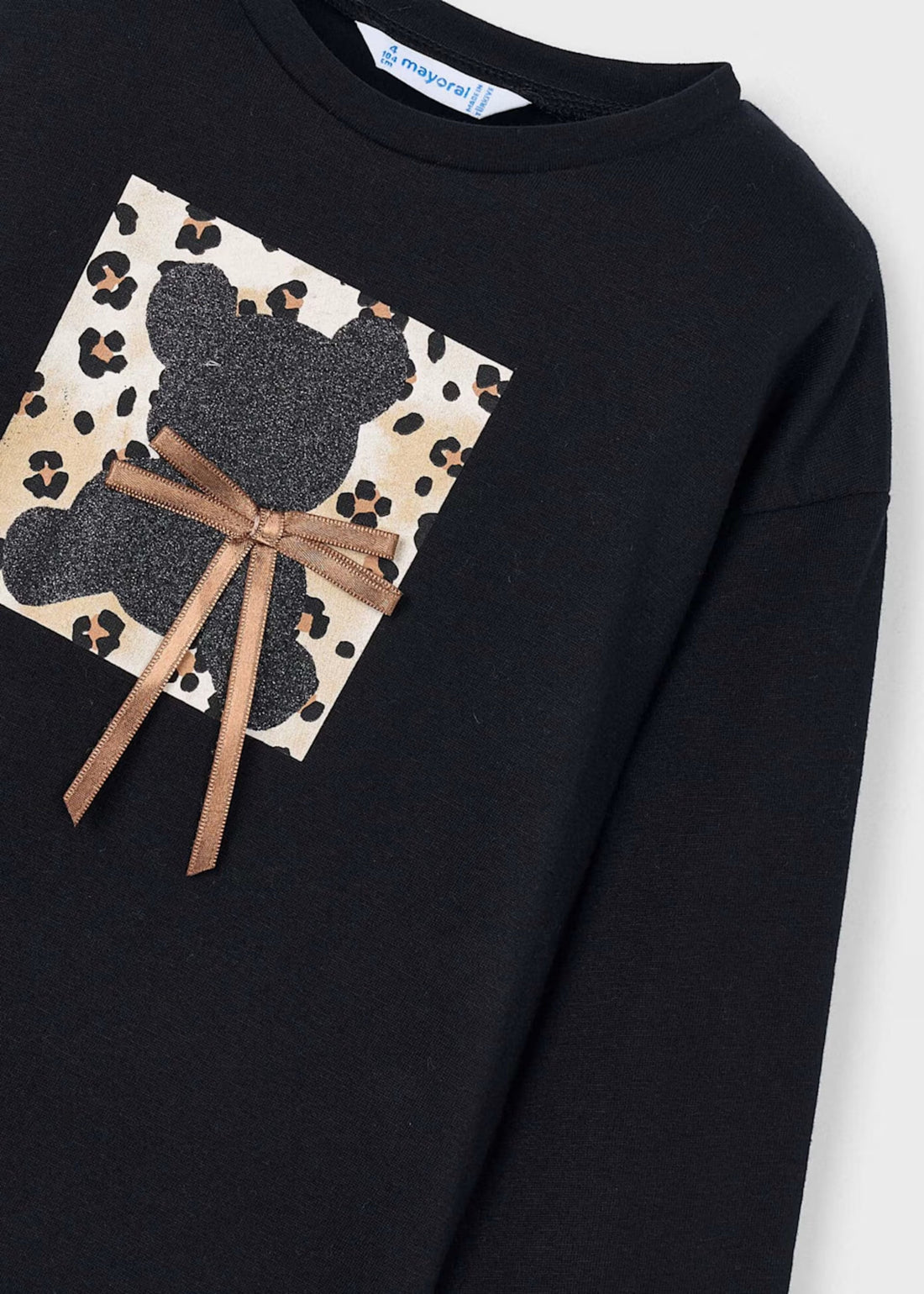 Camiseta Little Bear Negro 100% Cotton