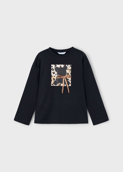 Camiseta Little Bear Negro 100% Cotton