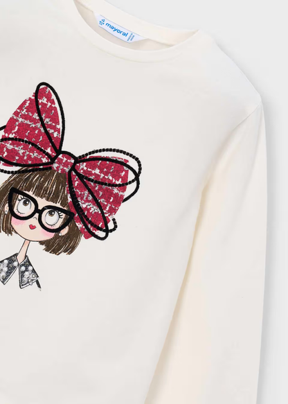 Camiseta Muñeca Lazo Crudo