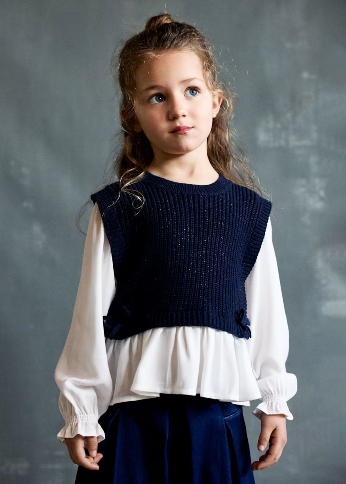 Camisa | Peto Tejido Combinada Marino