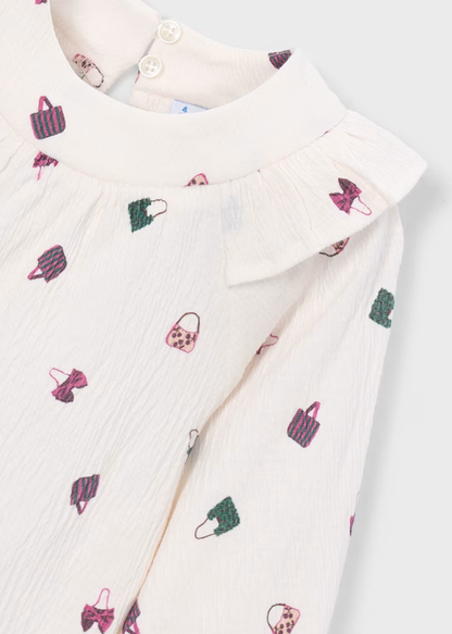 Blusa Bambula Estampado Crudo
