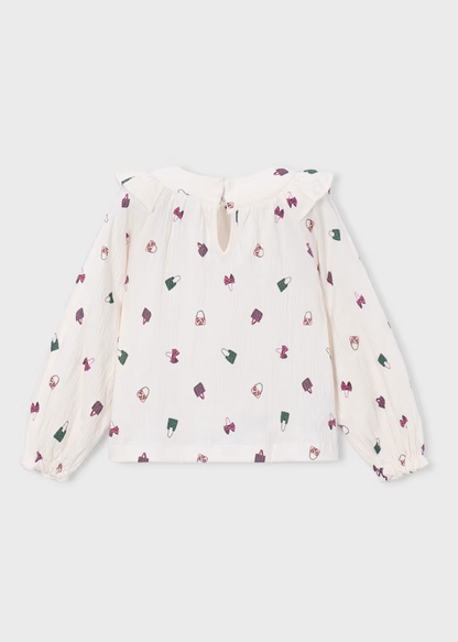 Blusa Bambula Estampado Crudo