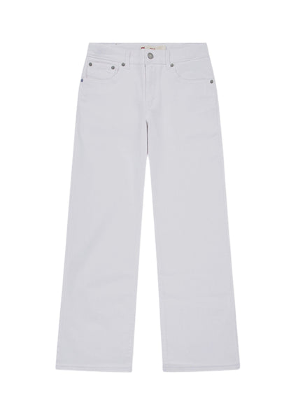 Jeans Wide Leg Mid Rise Blanco
