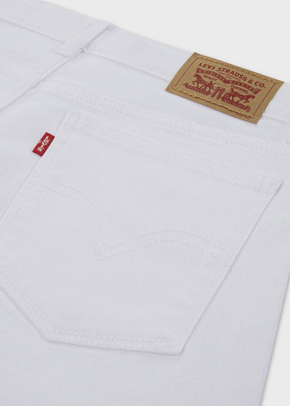 Jeans Wide Leg Mid Rise Blanco