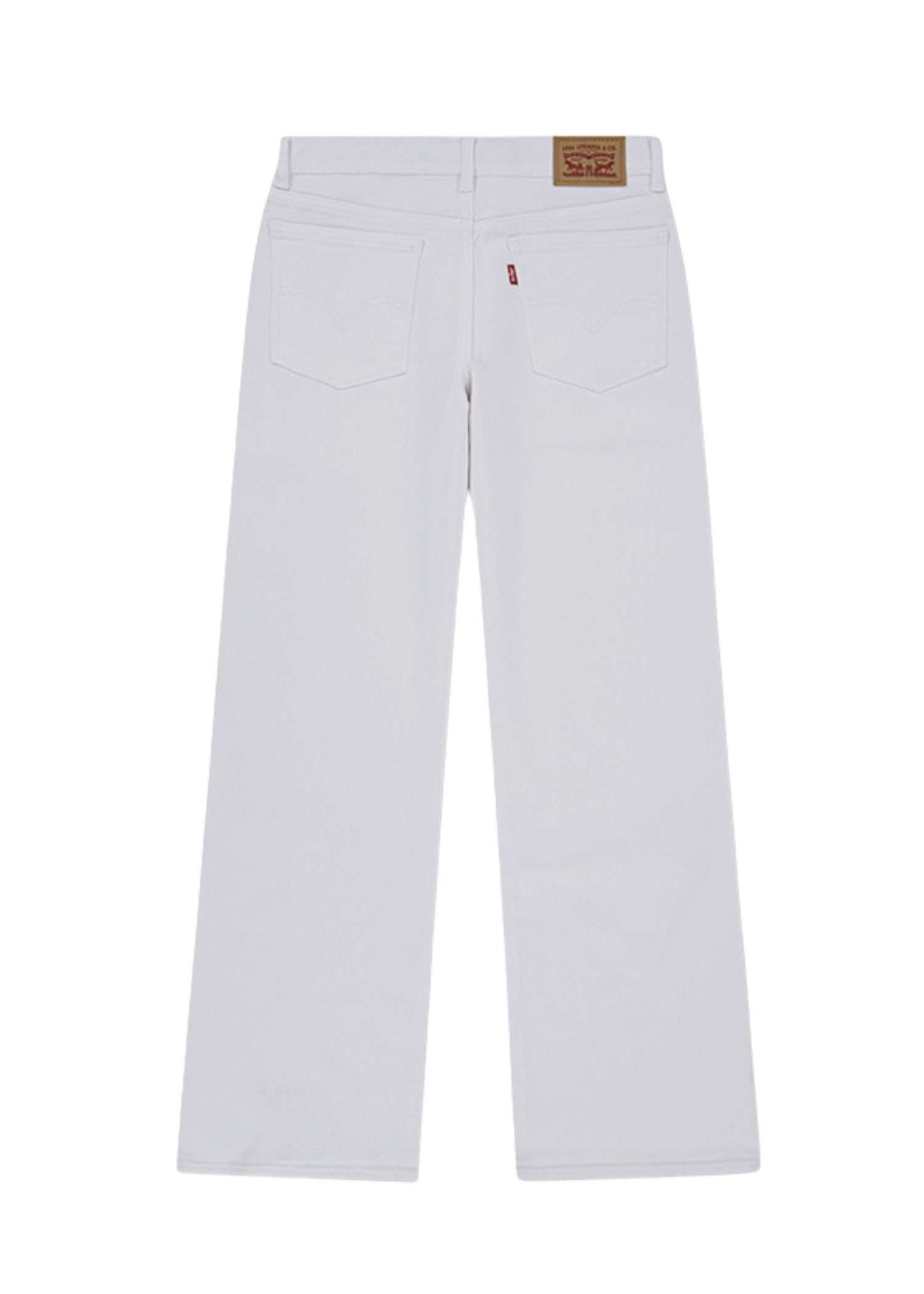 Jeans Wide Leg Mid Rise Blanco