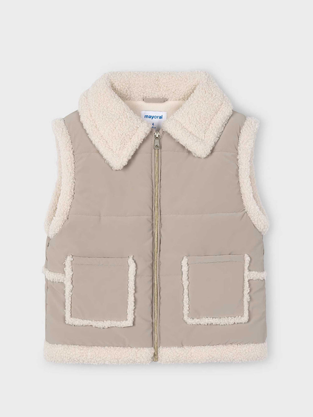 Chaleco Contrastes Borrego Topo