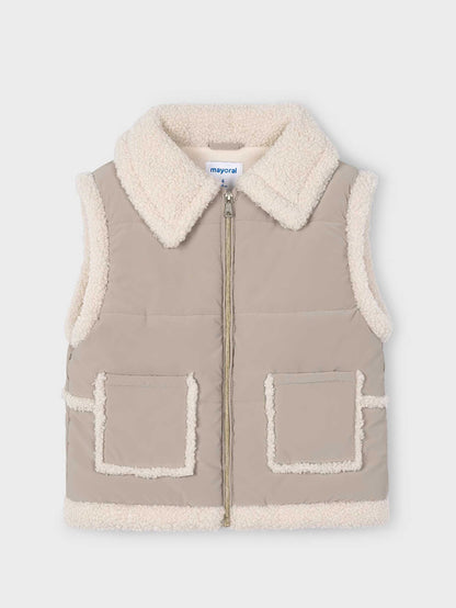 Chaleco Contrastes Borrego Topo