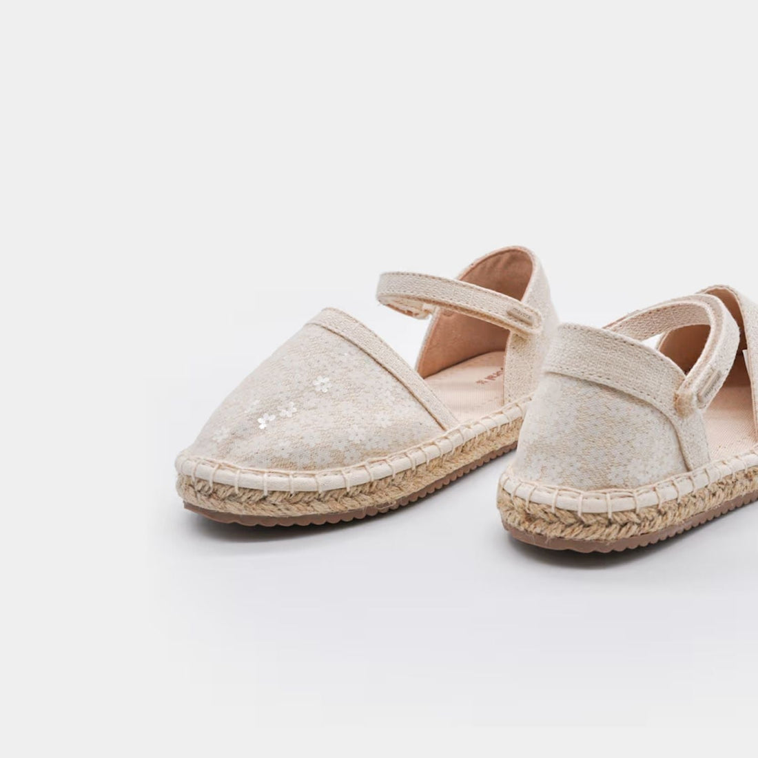 Alpargata Yute Flores Crudo