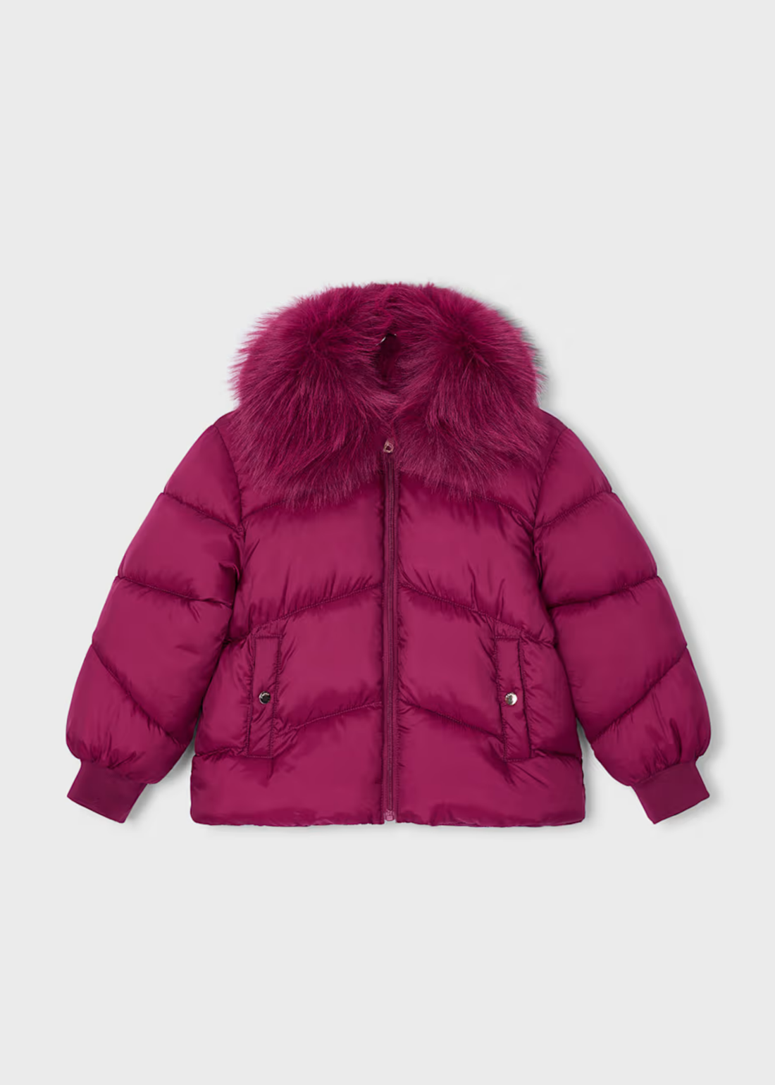 Chaquetón Acolchado Pelo Framboise