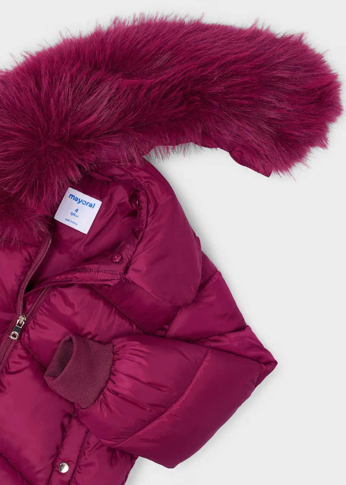 Chaquetón Acolchado Pelo Framboise