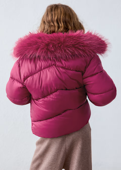 Chaquetón Acolchado Pelo Framboise