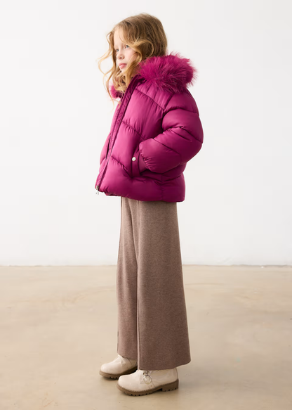 Chaquetón Acolchado Pelo Framboise