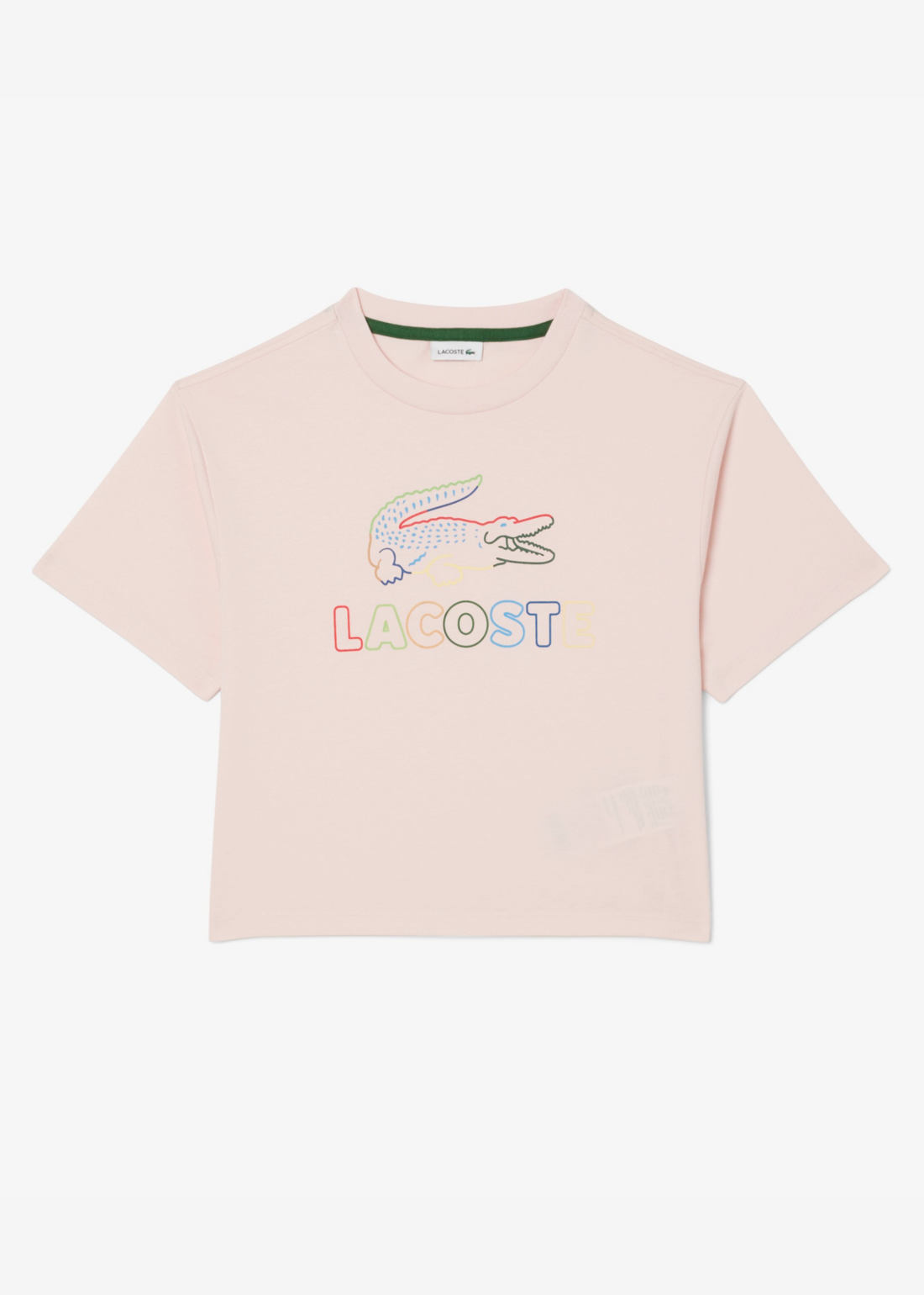 Camiseta Lacoste Kids Oversized con Estampado