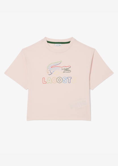 Camiseta Lacoste Kids Oversized con Estampado