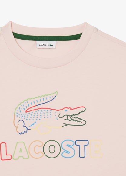 Camiseta Lacoste Kids Oversized con Estampado