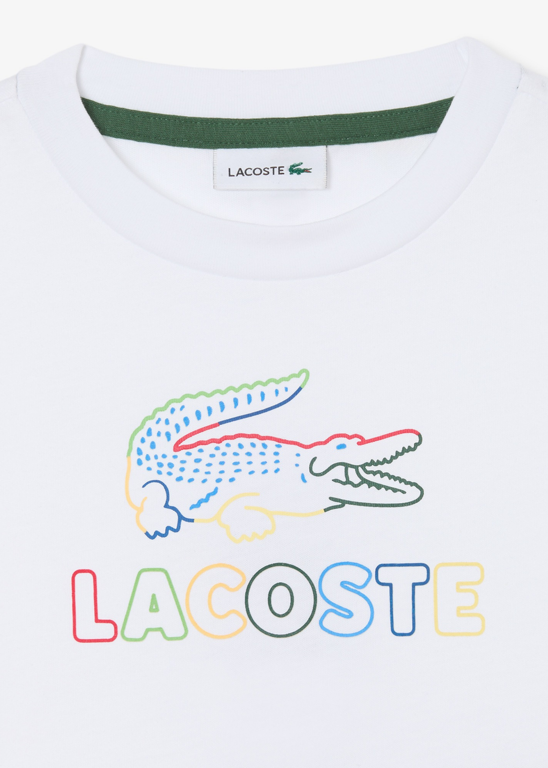 Camiseta Lacoste Kids Oversized con Estampado