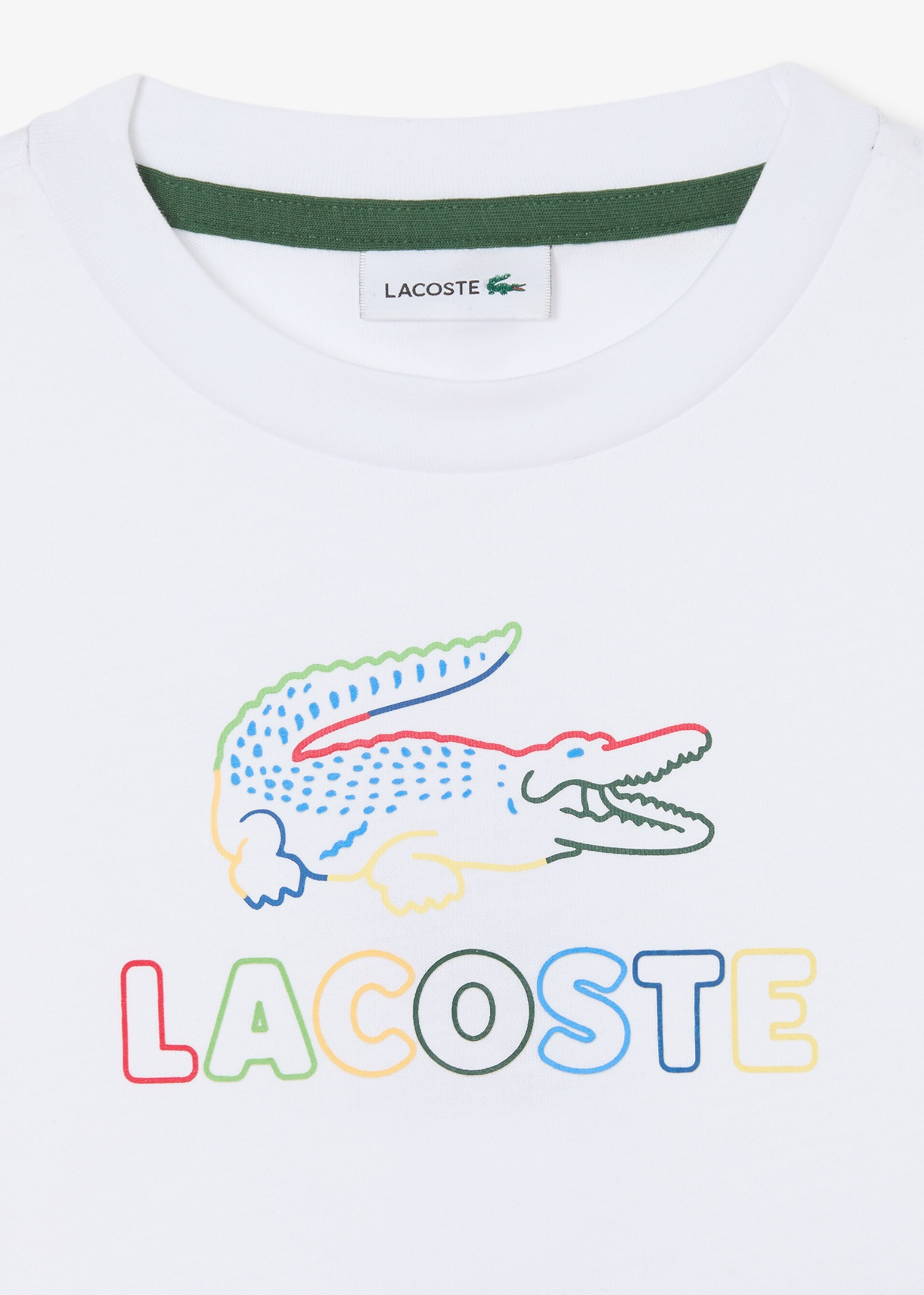 Camiseta Lacoste Kids Oversized con Estampado