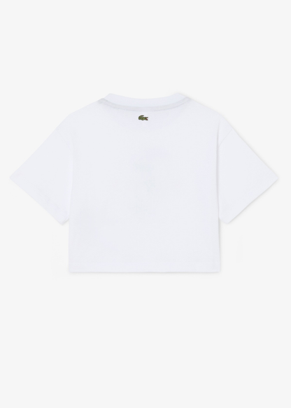 Camiseta Lacoste Kids Oversized con Estampado