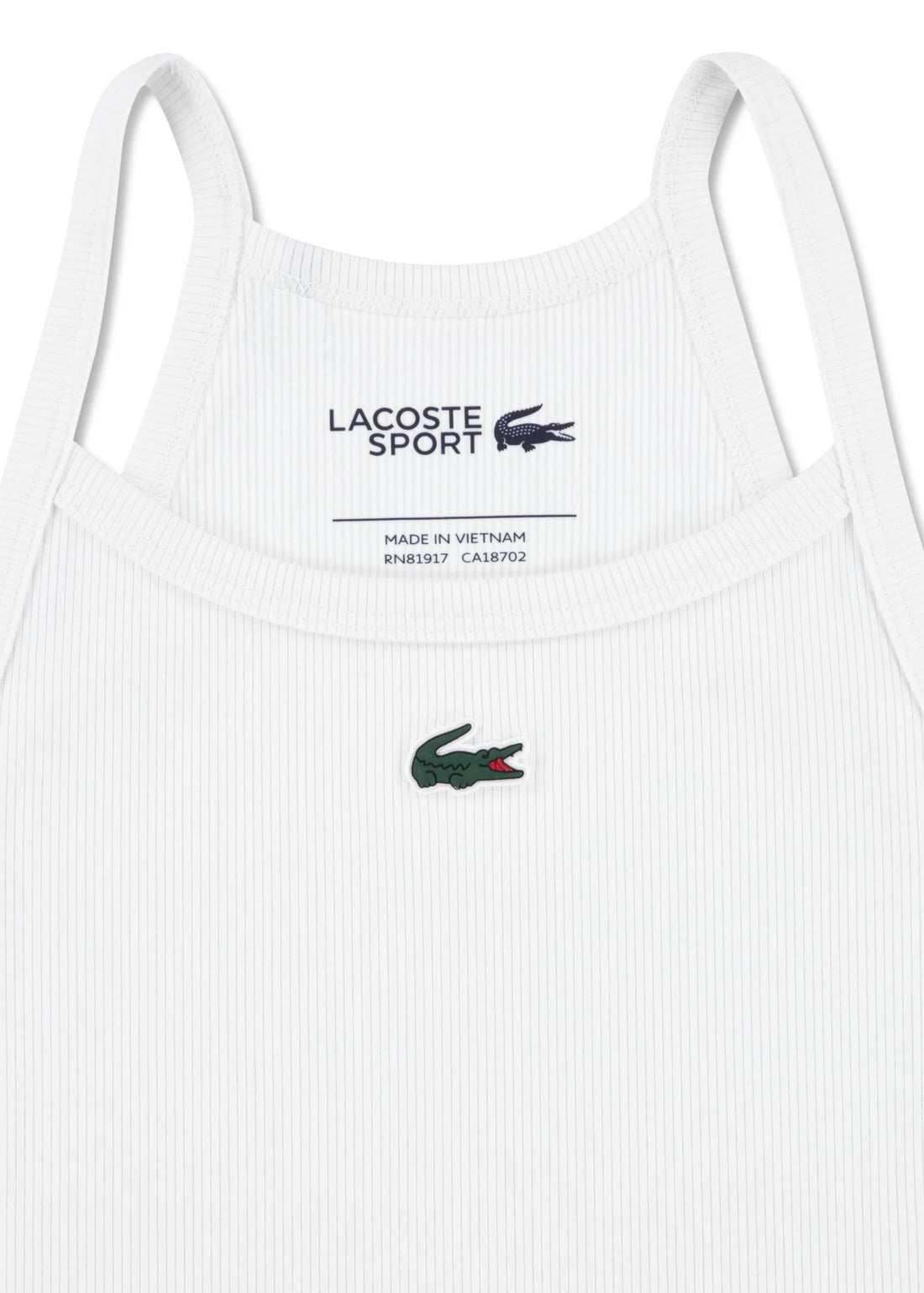 Top Blanco Lacoste Contrastes