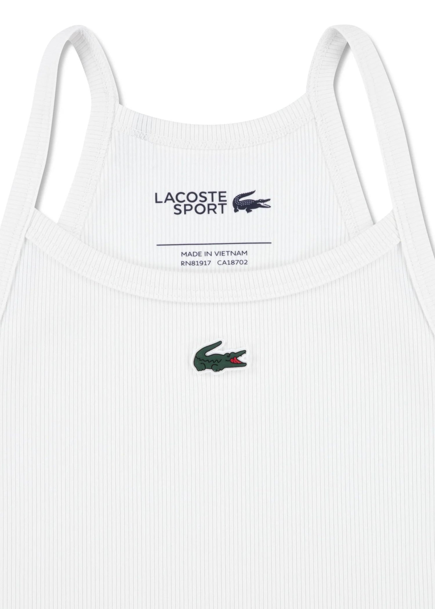 Top Blanco Lacoste Contrastes