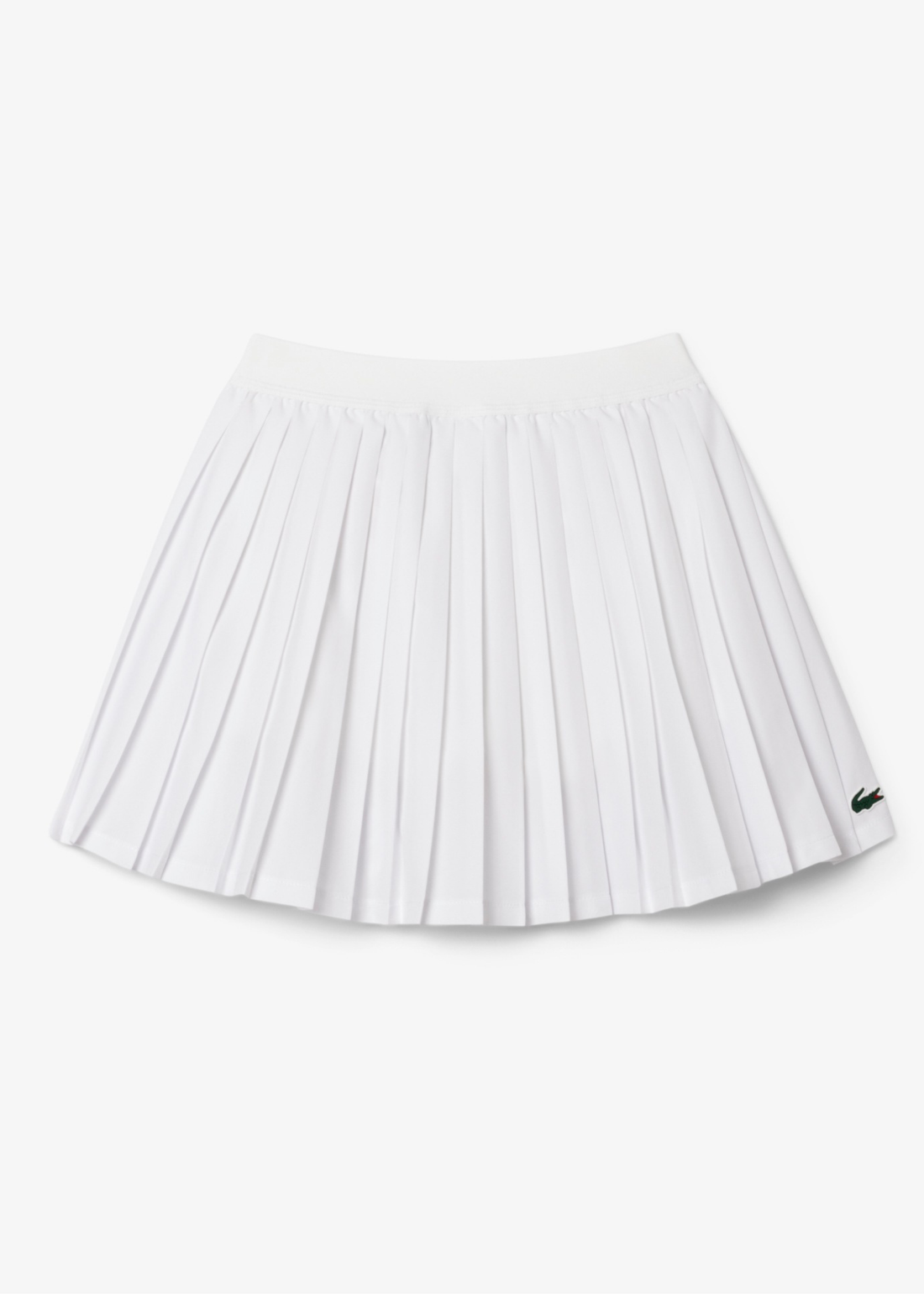 Falda Plisada Blanco Algodón Oxford