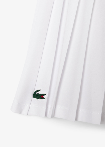 Falda Plisada Blanco Algodón Oxford