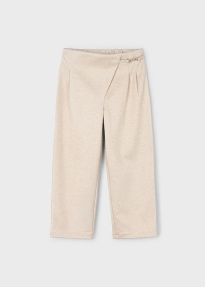Pantalón Punto Beige Pinzas