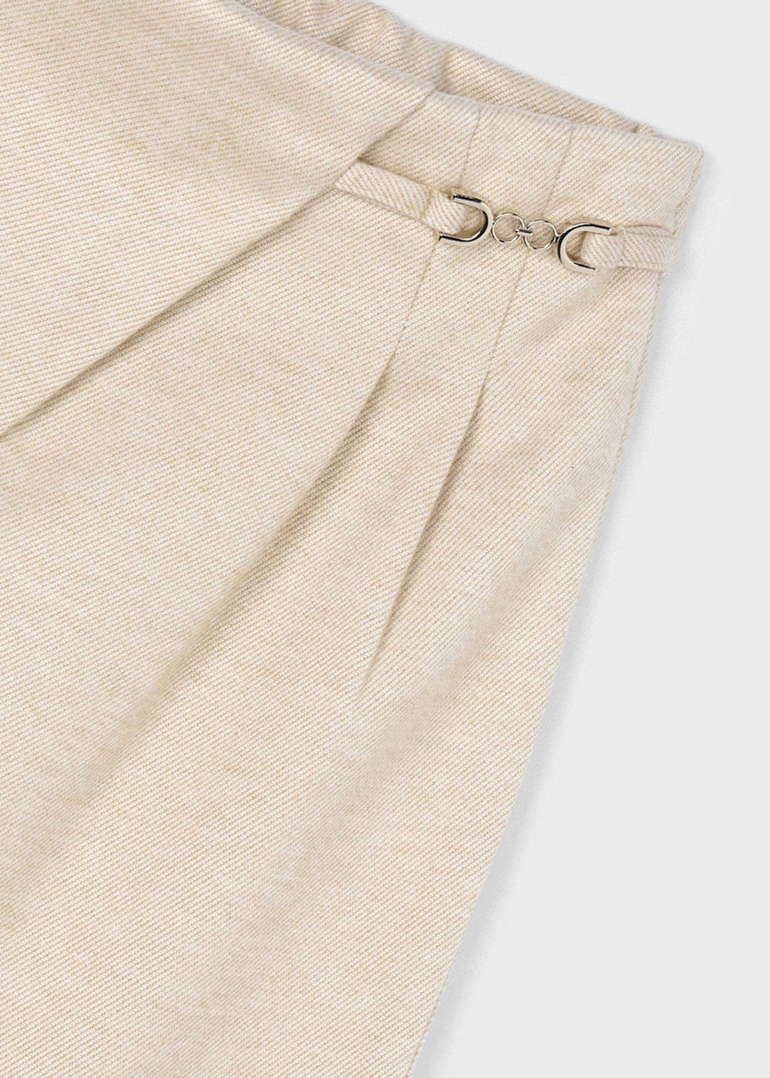 Pantalón Punto Beige Pinzas