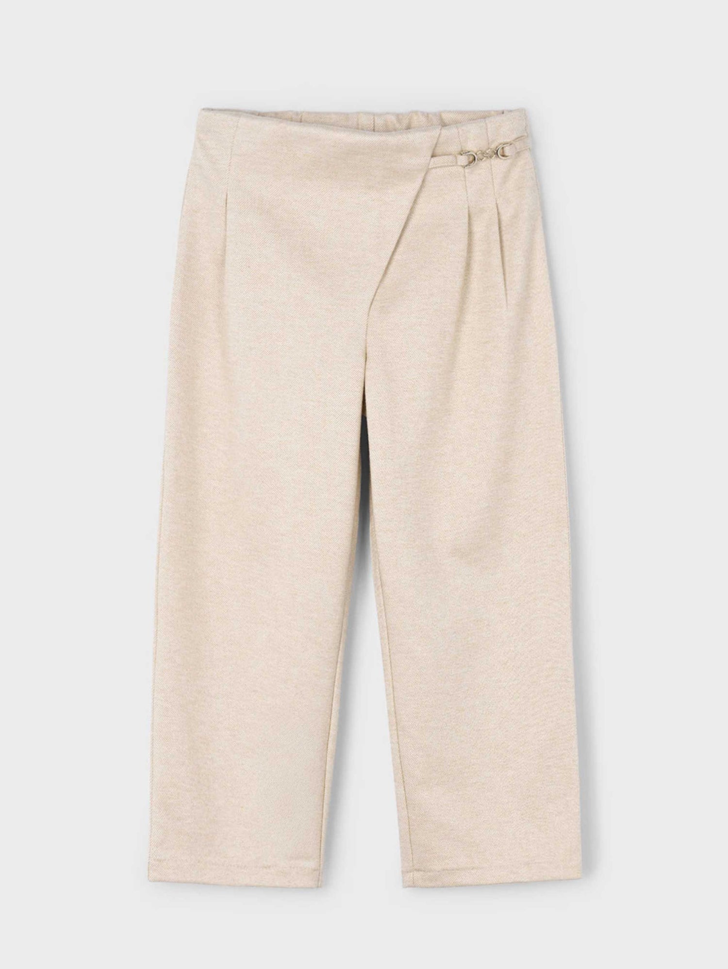 Pantalón Punto Beige Pinzas