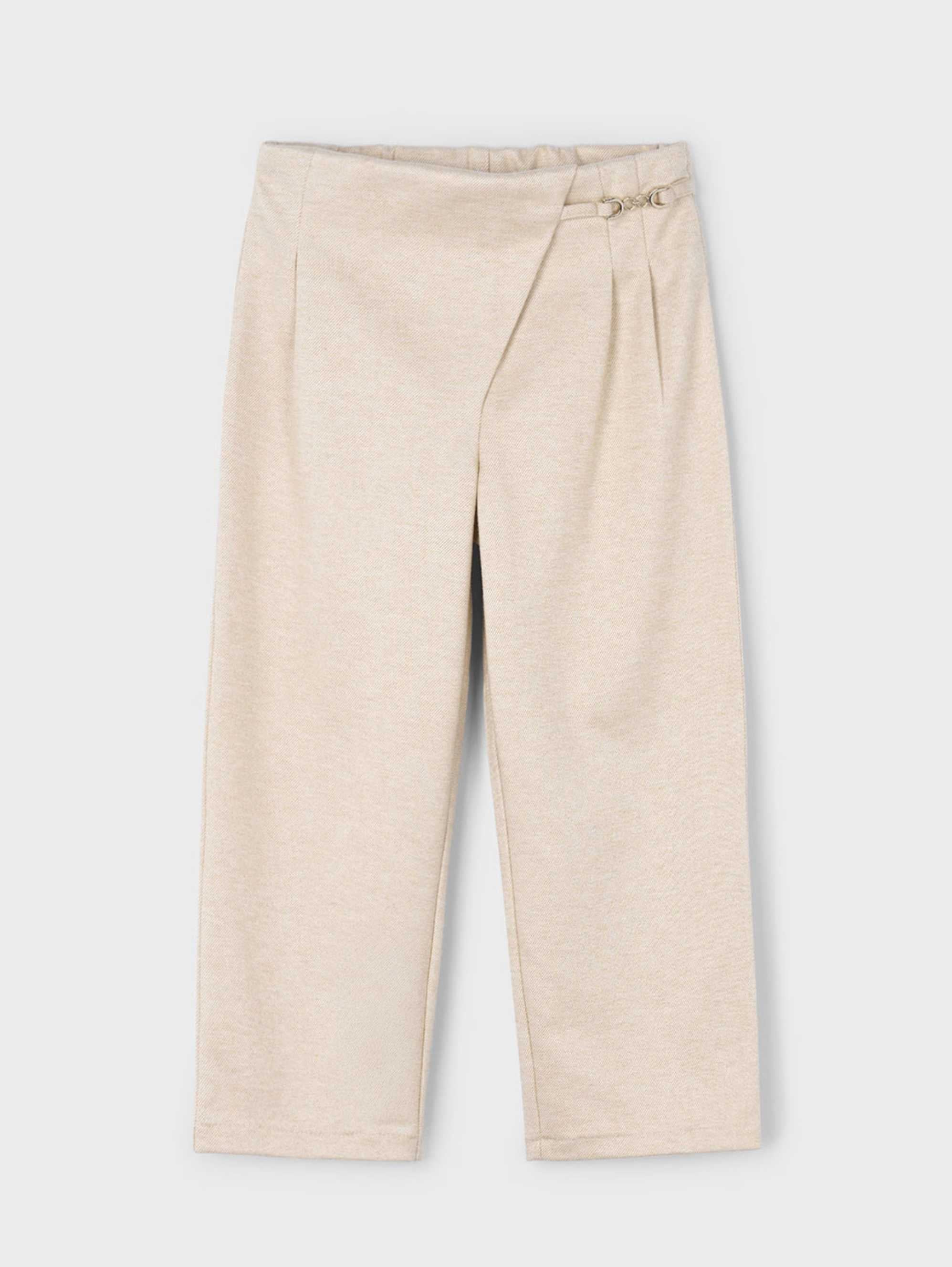 Pantalón Punto Beige Pinzas