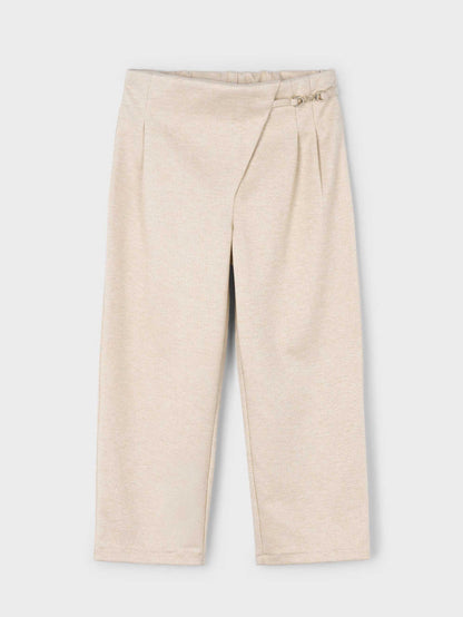 Pantalón Punto Beige Pinzas