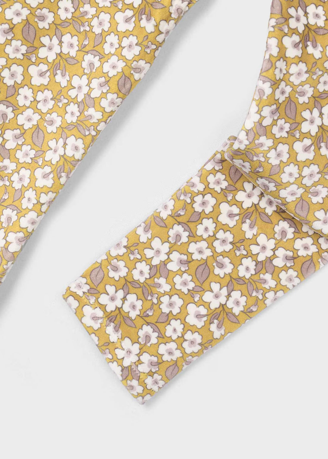 Legging Floral Aterciopelado Mostaza