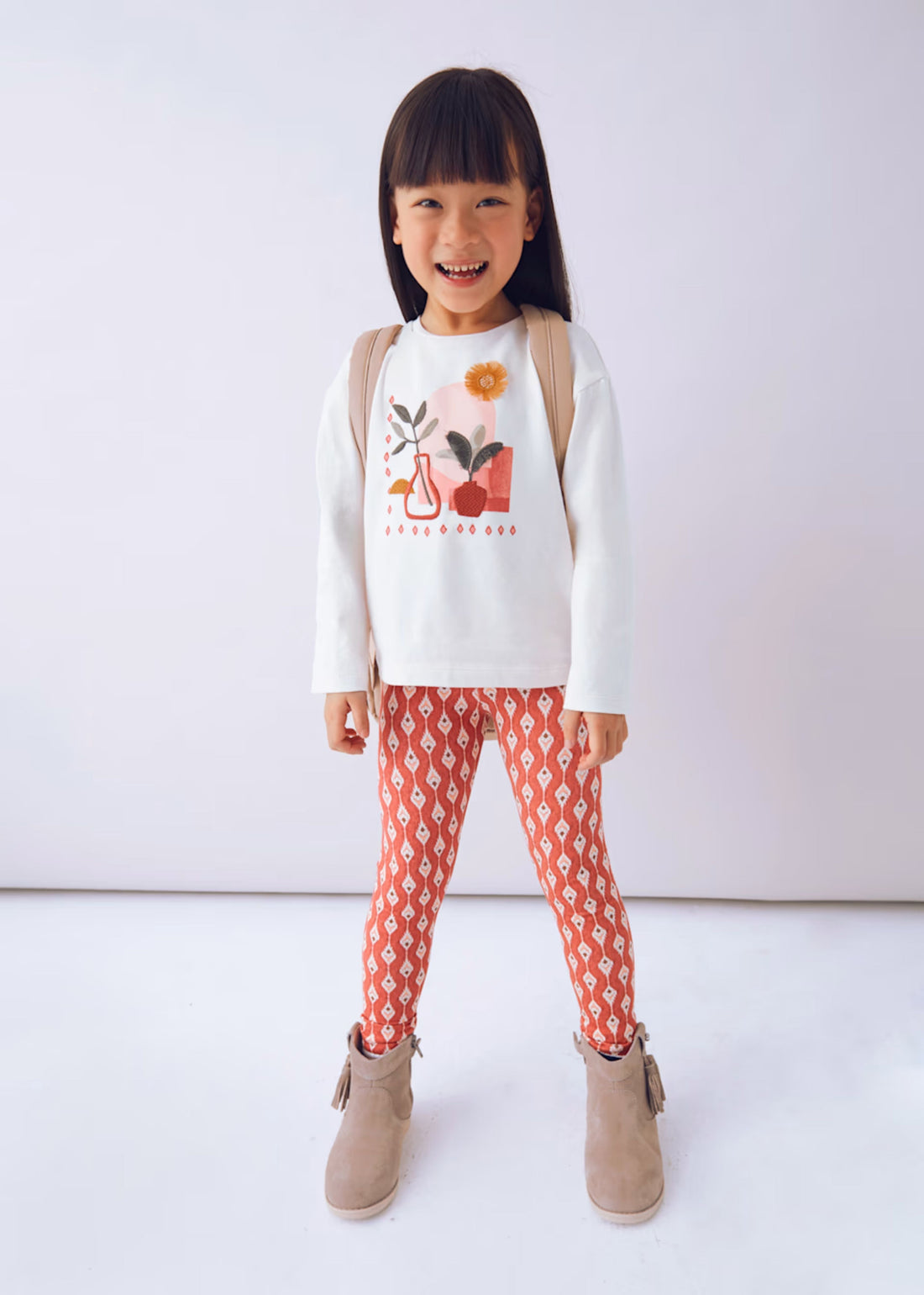 Conjunto Legging Estampado Floral Camiseta Bordada