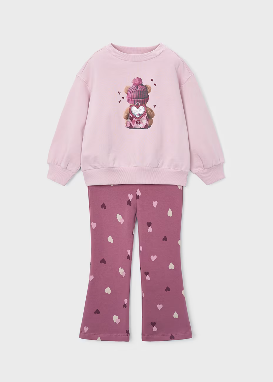 Set 2 Piezas Teddy Love Violeta