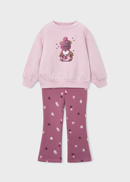 Set 2 Piezas Teddy Love Violeta