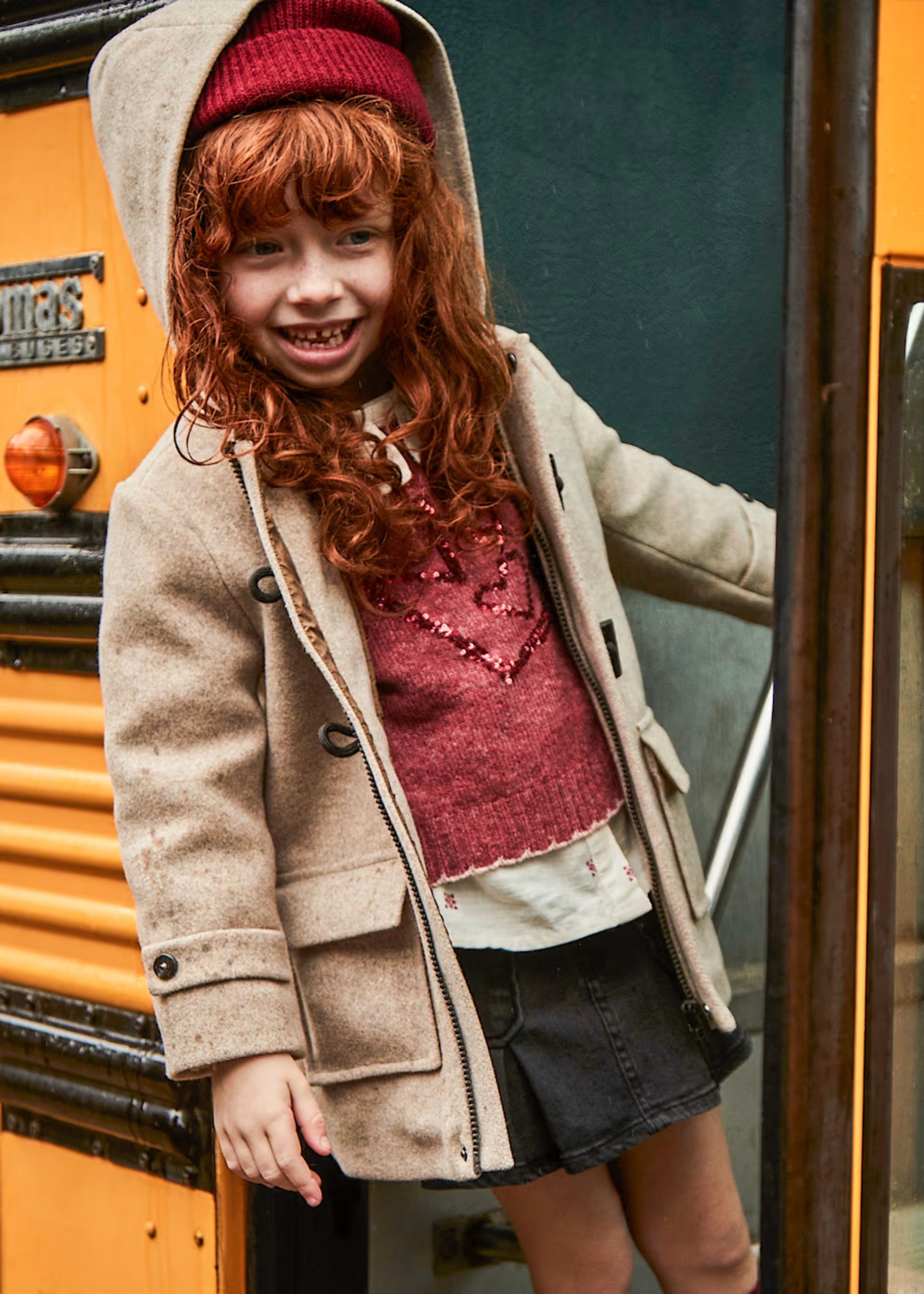 Falda Denim Tablas Gris