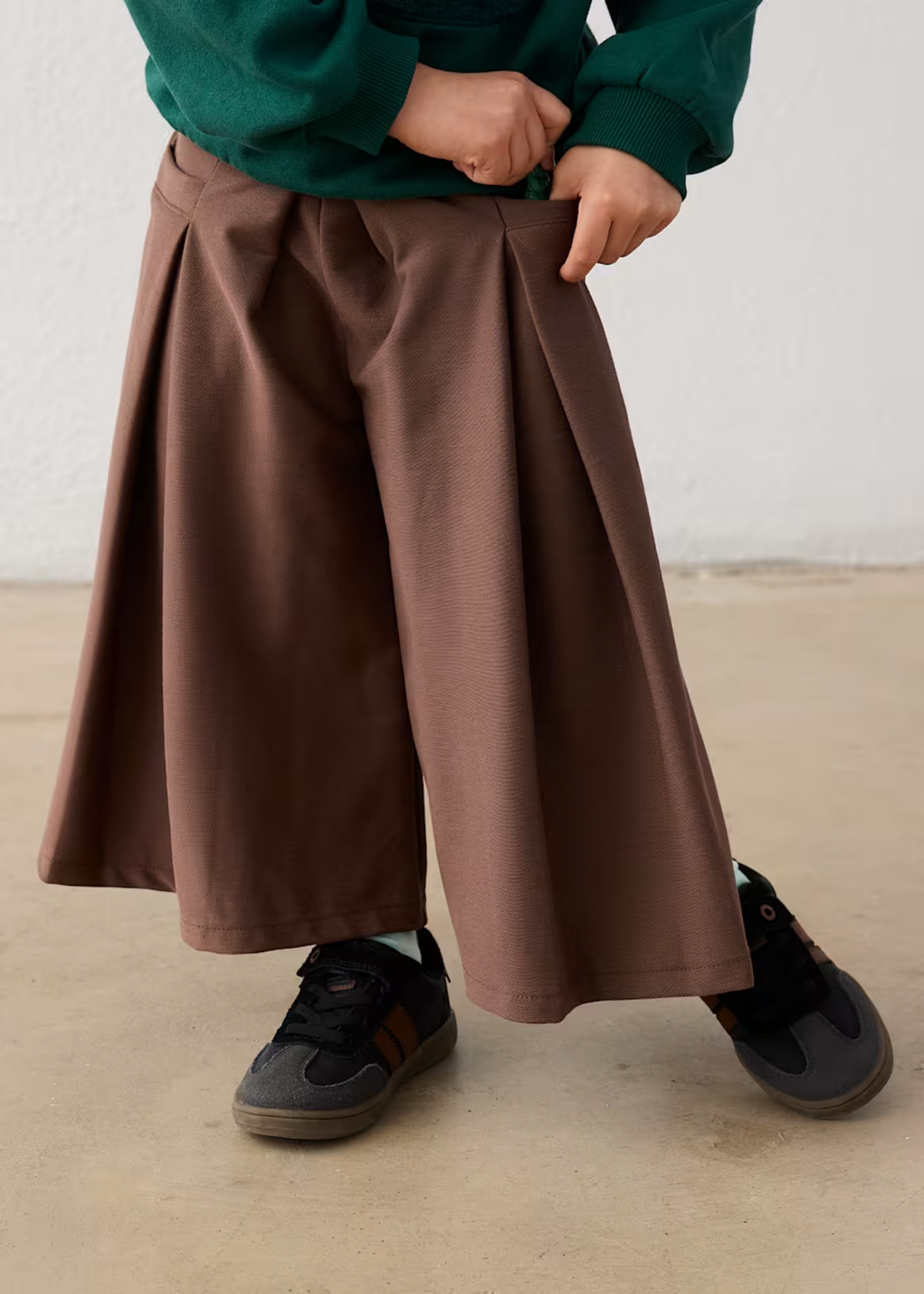 Falda Pantalón Midi Café