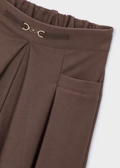Falda Pantalón Midi Café