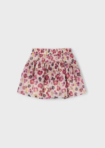Falda Floral Gasa